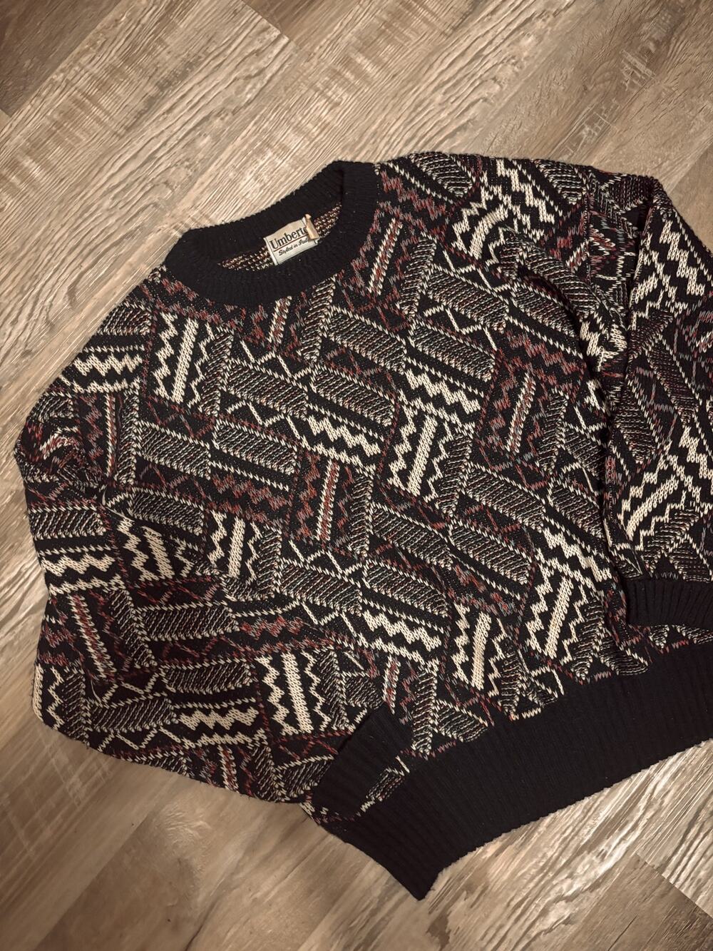 vintage umberto purple knit sweater
